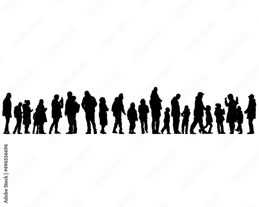 Families with little child on white background Families with little child on white background