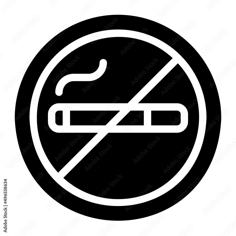 no smoking glyph icon no smoking glyph icon