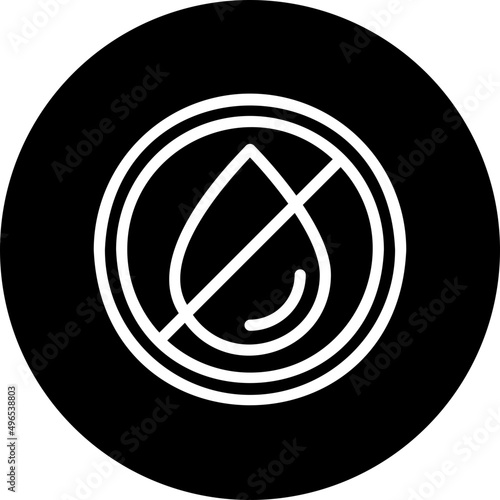 no water glyph icon