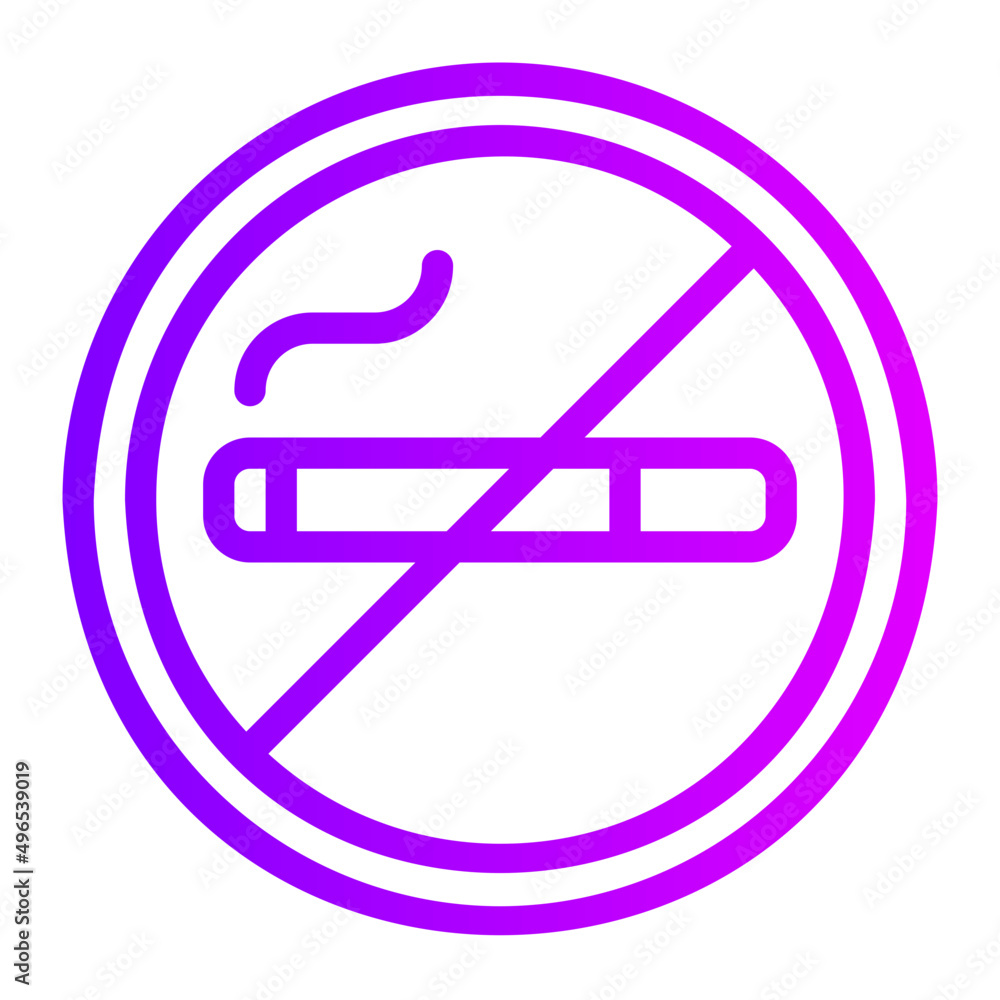no smoking gradient icon no smoking gradient icon
