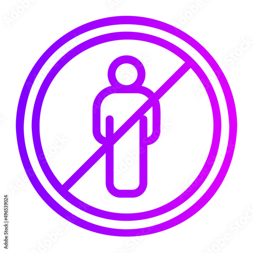 pedestrians gradient icon
