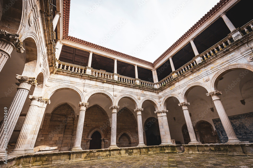 Cloister of the Treasure Museum (of Sacred Art) of the Cathedral of Viseu, province of Beira Alta, Portugal
