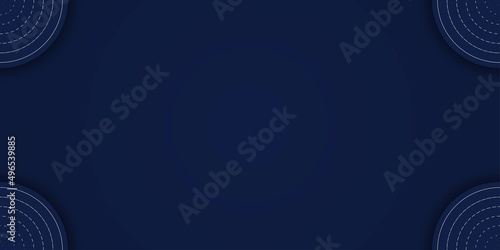 Radiant circle dark blue and gold colors for illusion background. Blue and gold luxury pattern background.
