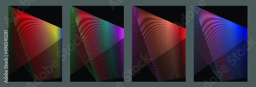 Lines of alternating gradient colors background. Vector Illustration. File Eps 8