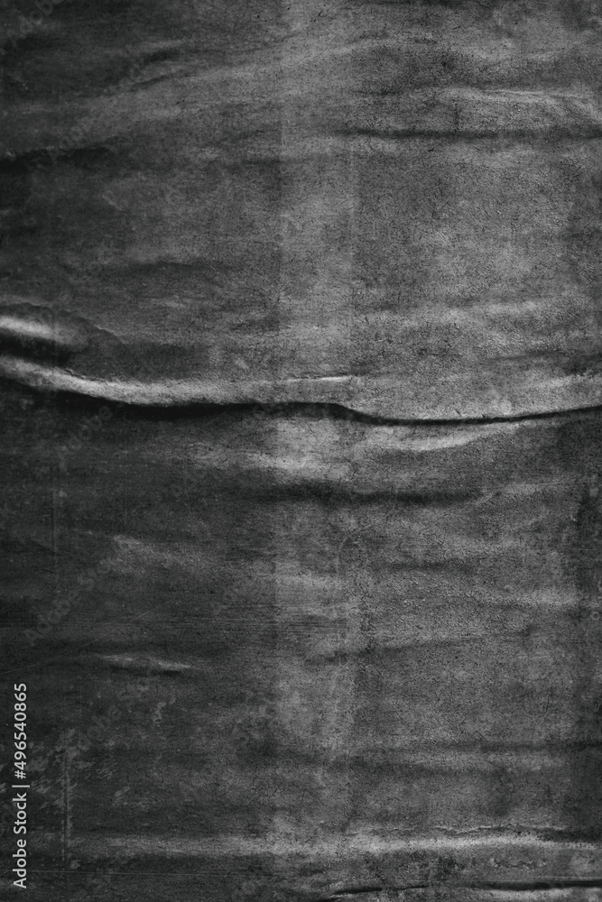 Obraz premium Old dark black white paper background creased crumpled surface torn ripped posters grunge textures 