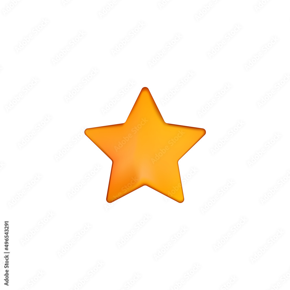 3D golden realistic star isolated on white background. Festive holiday icon. Celebration concept, metallic gold shape. Invitation mock up 3D golden realistic star isolated on white background. Festive holiday icon. Celebration concept, metallic gold shape. Invitation mock up