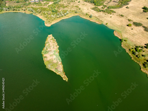 Aerial view of Pchelina Reservoir, Bulgaria photo