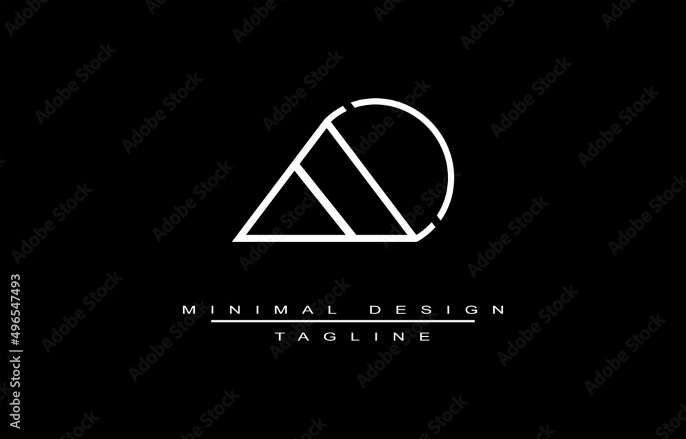 DA or AD Minimalist Logo design Vector Art Illustration DA or AD Minimalist Logo design Vector Art Illustration