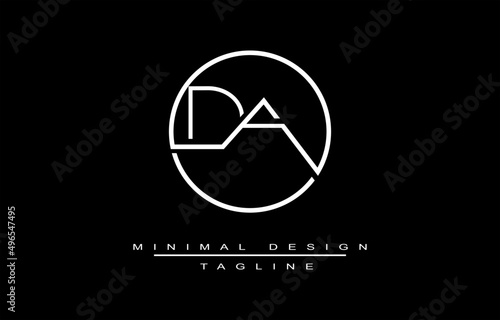 DA or AD Minimalist Logo design Vector  Art Illustration