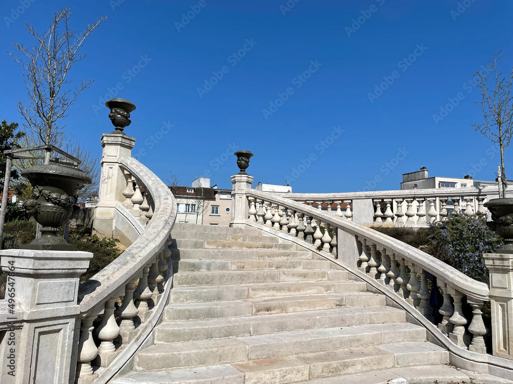 Les escaliers du jardin d'Orsay à Limoges