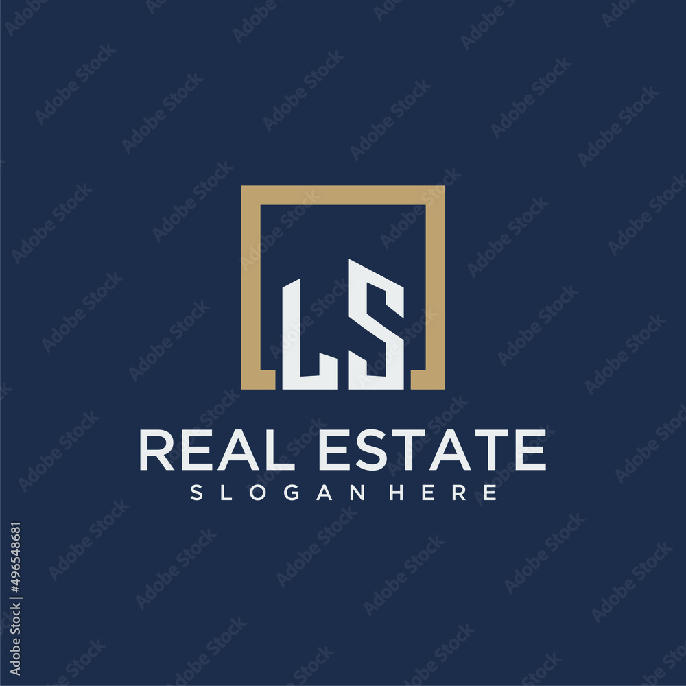 LS initial monogram logo for real estate design Stock Vector | Adobe Stock