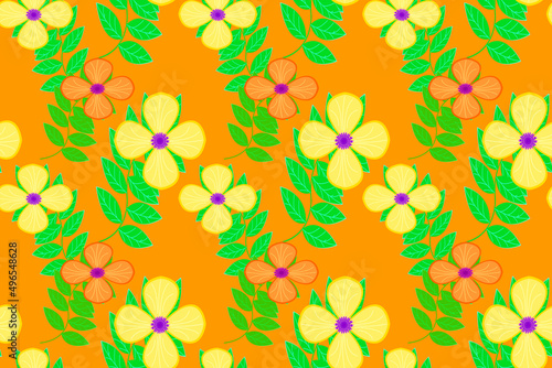 seamless cute floral pattern,cute floral seamless pattern brown background