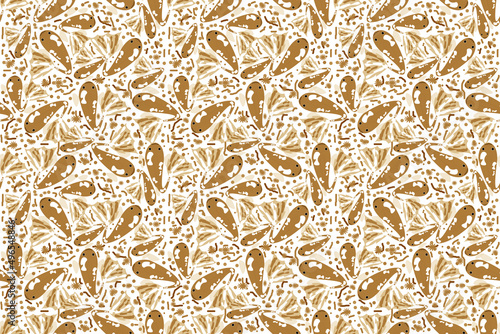 Seamless wallpaper, brown guppy pattern for background, fabric pattern, wrapping paper, and products.