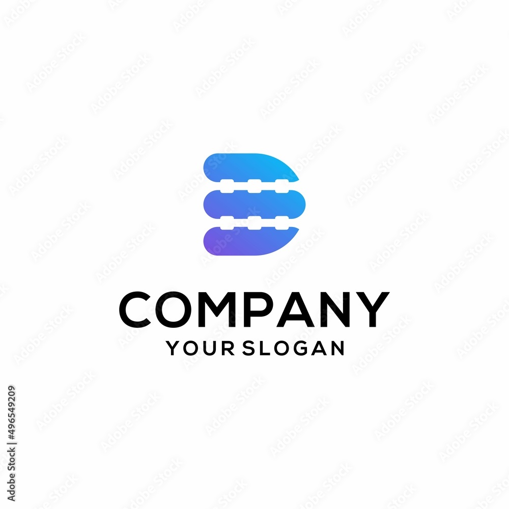 Letter D with data tech solution logo design inspiration icon Letter D with data tech solution logo design inspiration icon