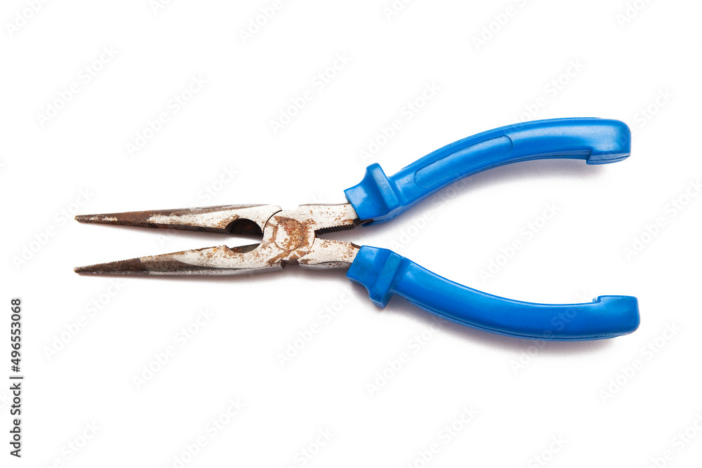 Pliers on the white background Pliers on the white background