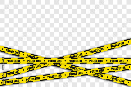 Police line tape black and yellow vector design photo