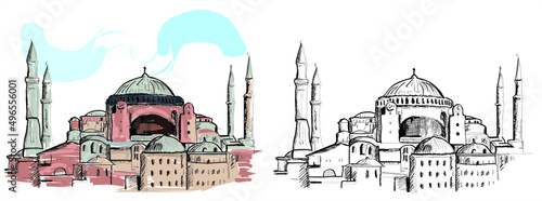 Canvastavla hagia sophia mosque historical building Istanbul