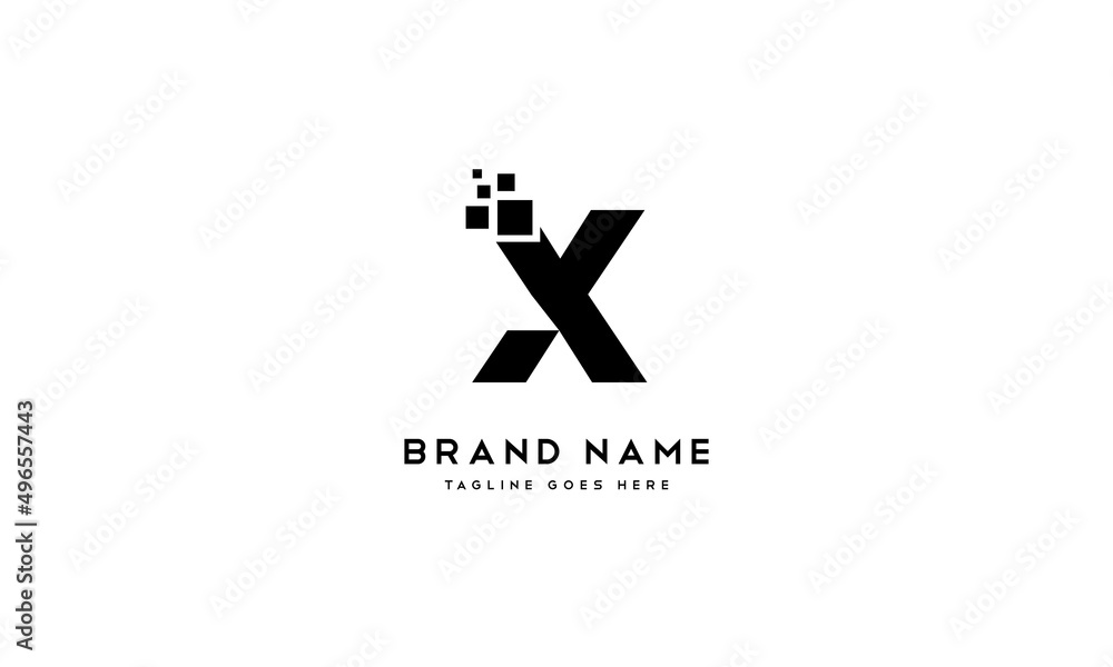 Obraz premium X letter IT initial logo design