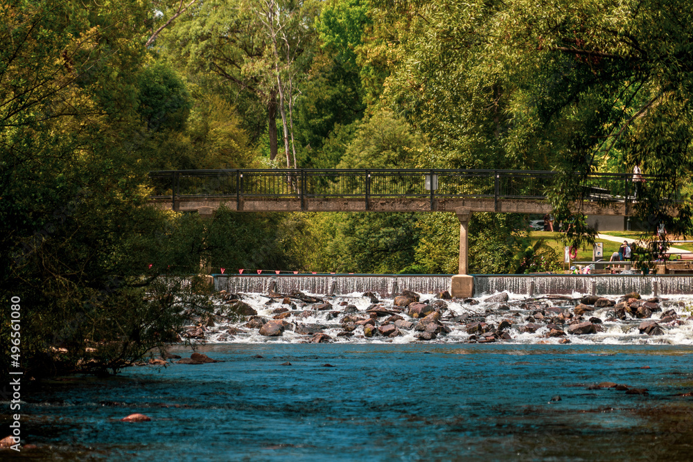 Fototapeta premium river dam and bridge