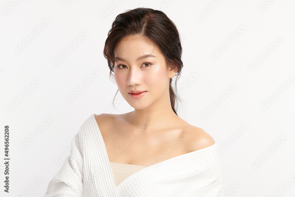 Beautiful young asian woman with clean fresh skin on white background, Face care, Facial treatment, Cosmetology, beauty and spa, Asian women portrait. Beautiful young asian woman with clean fresh skin on white background, Face care, Facial treatment, Cosmetology, beauty and spa, Asian women portrait.