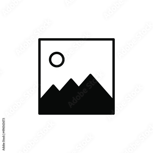 Picture, Gallery, Image Solid Line Icon Vector Illustration Logo Template. Suitable For Many Purposes.