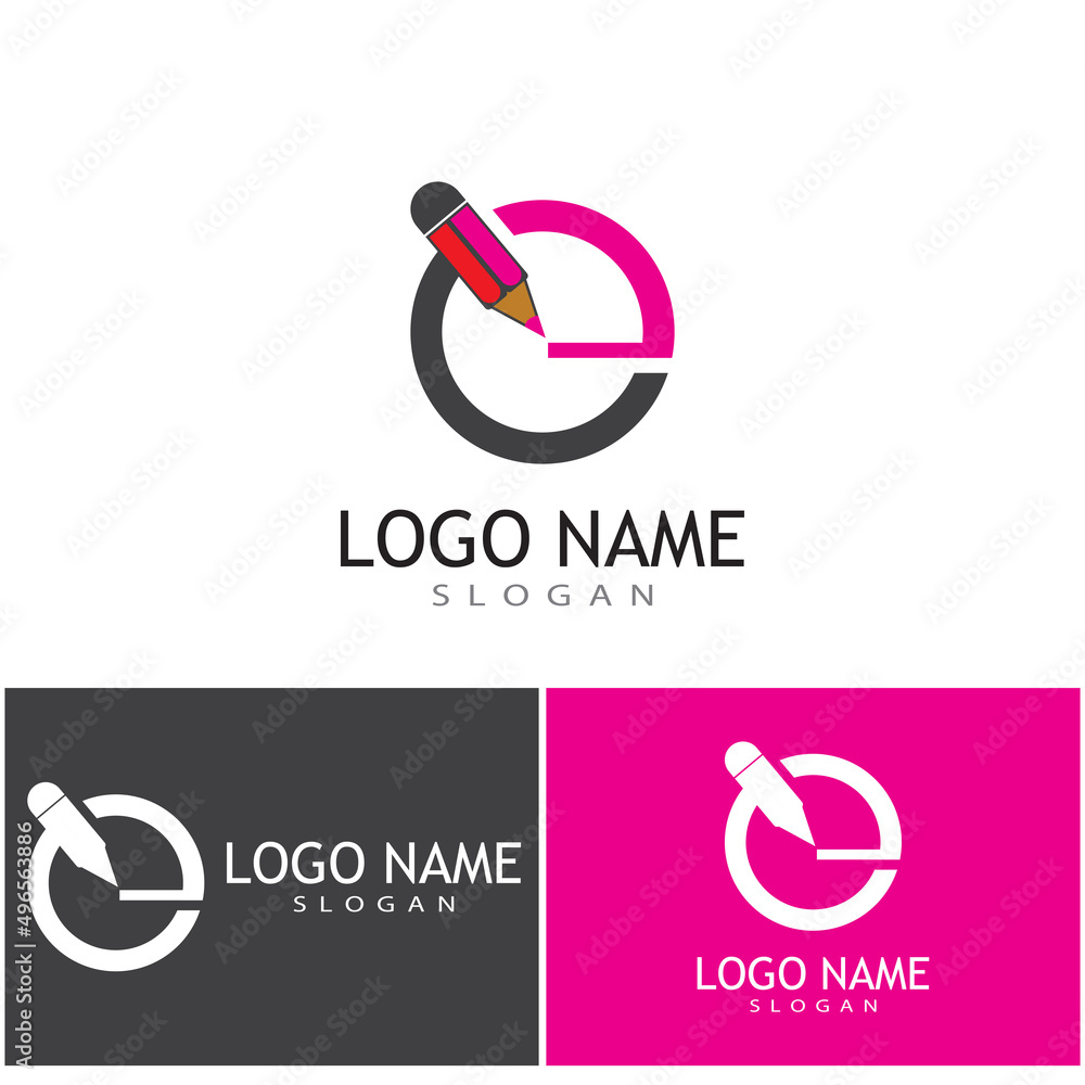 Pencil Logo Template vector symbol design Pencil Logo Template vector symbol design