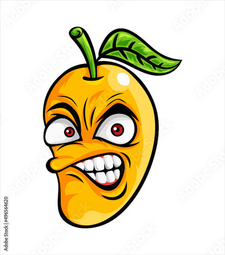 Angry Mango fruit character