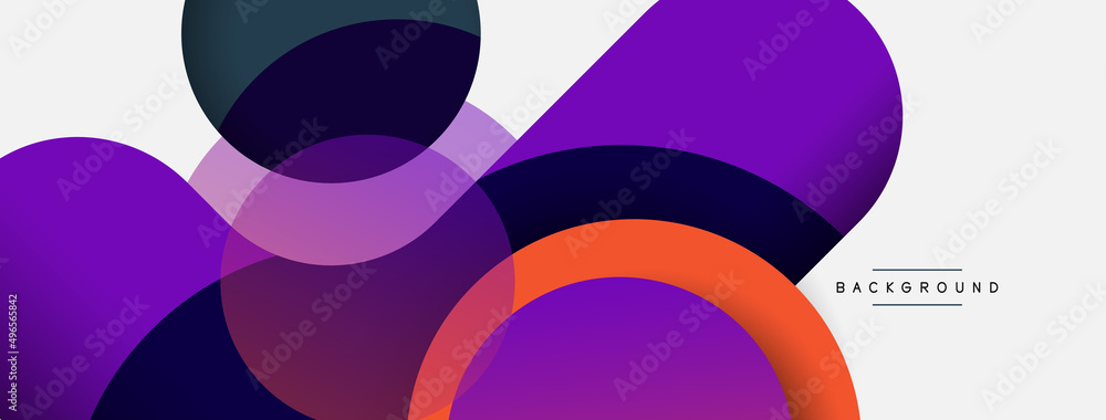 Circle and round shapes abstract background. Vector illustration for wallpaper banner background or landing page Circle and round shapes abstract background. Vector illustration for wallpaper banner background or landing page