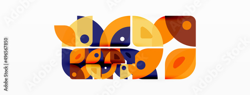 Lines, squares, circles and triangles. Geometric abstract background for wallpaper, banner, background, presentation or landing page