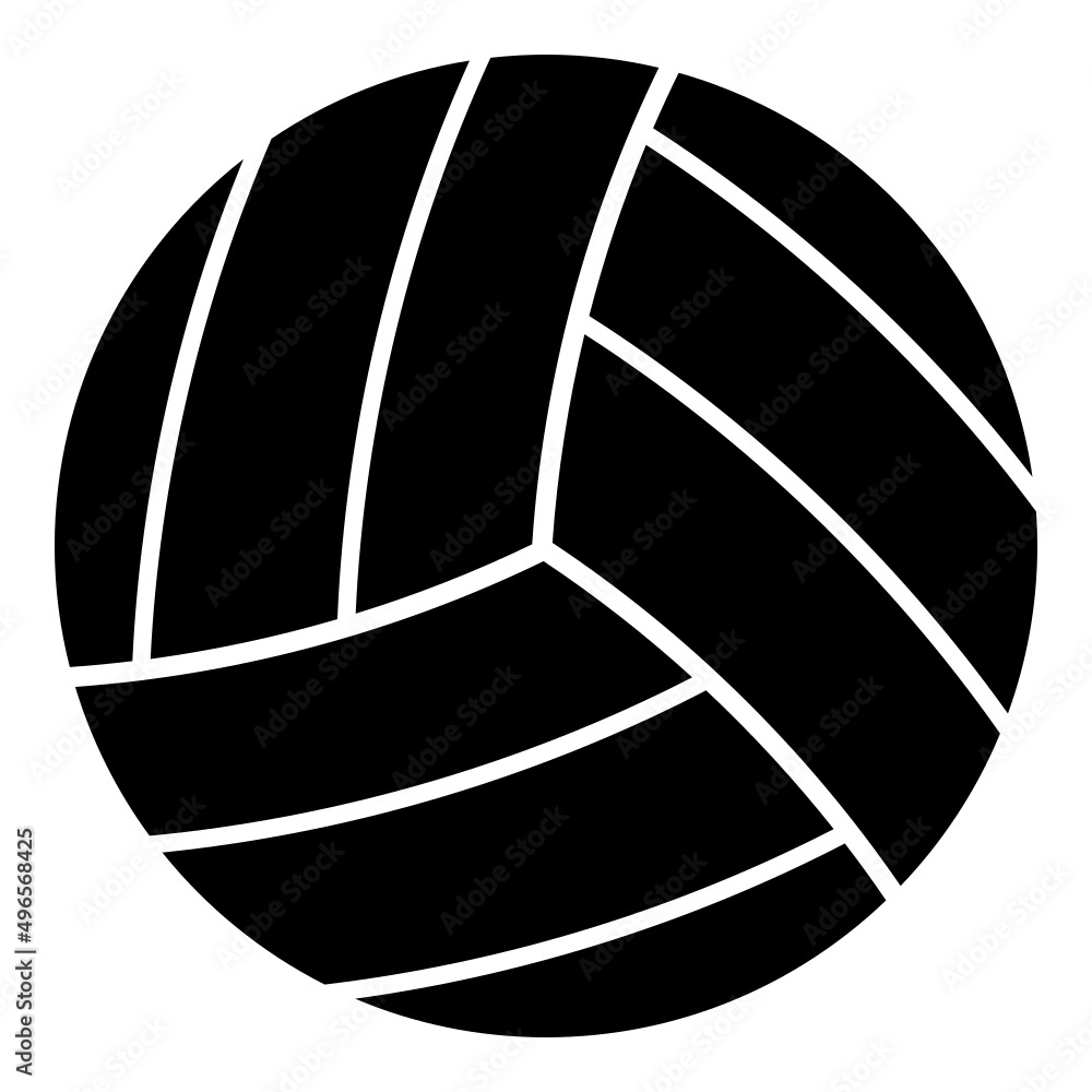 Naklejka premium Volleyball, sport ball silhouette isolated