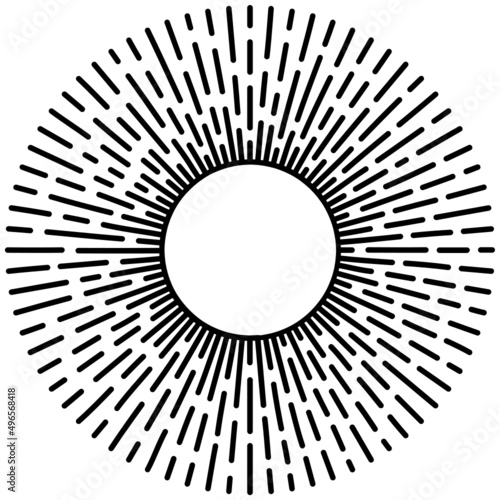 Magic sun  selestial symbol isolated.