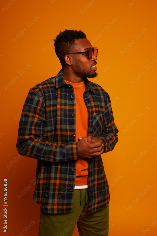 Fashion portrait of handsome African man. Fashion portrait of handsome African man.