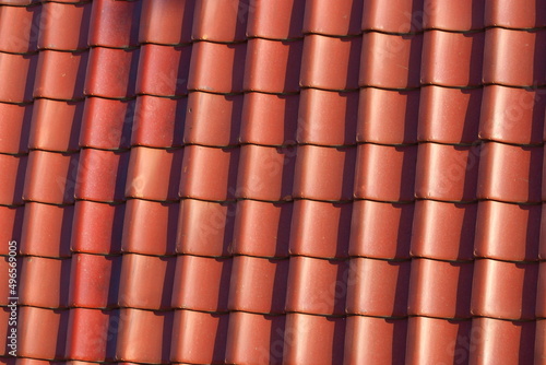 屋根瓦の空撮 瓦のテクスチャー Aerial view of roof tiles Tile texture