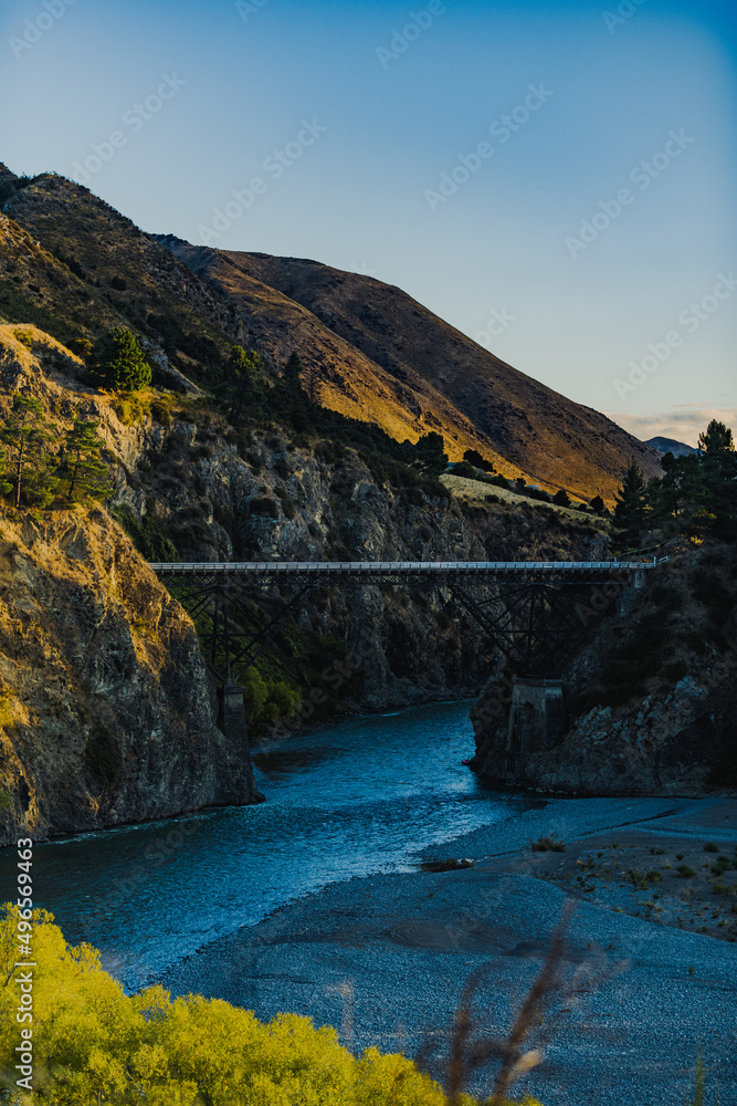 Alpine highway in New Zealand Alpine highway in New Zealand