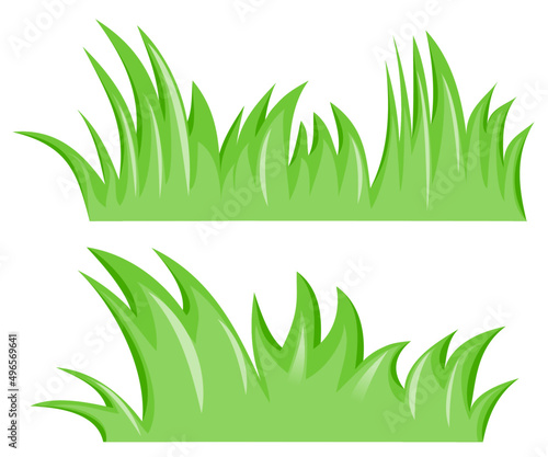 cartoon green grass vector