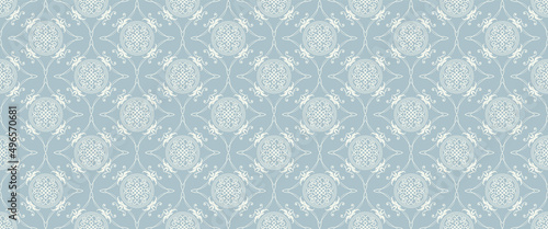 Vintage background with decorative elements. Seamless pattern, texture. Vector illustration