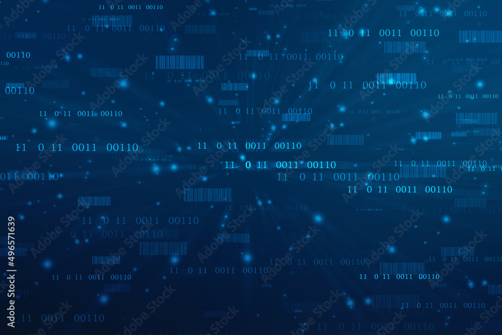 Binary Code Background, Digital Abstract technology background, flowing number one and zero text in binary code format in technology background. Internet Big data Concept Binary Code Background, Digital Abstract technology background, flowing number one and zero text in binary code format in technology background. Internet Big data Concept