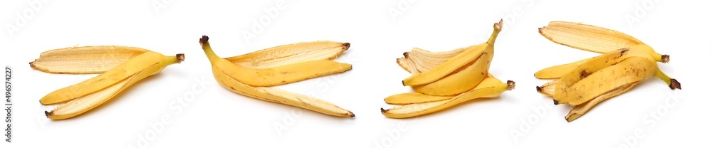 Banana skin isolated on white background Banana skin isolated on white background