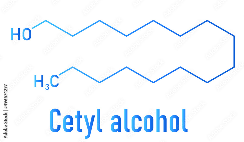 Cetyl (or Palmityl) Alcohol Molecule. Constituent Of Cetostearyl