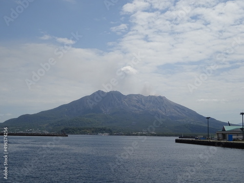 鹿児島県にある桜島 Sakurajima (volcano) in Kagoshima Prefecture