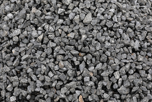 Grey granite gravel background for mix concrete in construction industrial