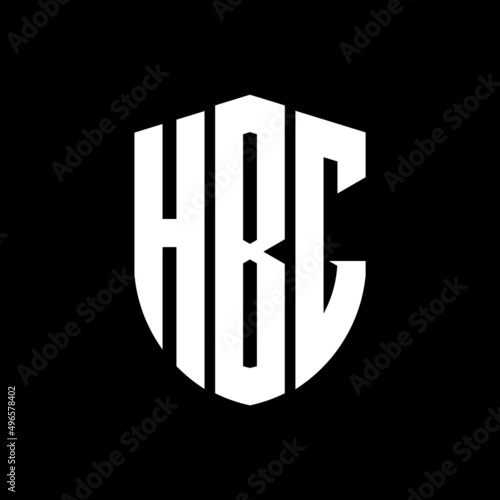 HBG letter logo design. HBG modern letter logo with black background. HBG creative  letter logo. simple and modern letter logo. vector logo modern alphabet font overlap style. Initial letters HBG  photo