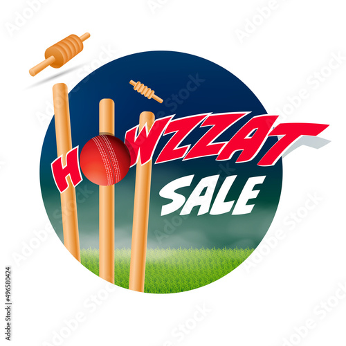 Howzat cricket sale logo concept