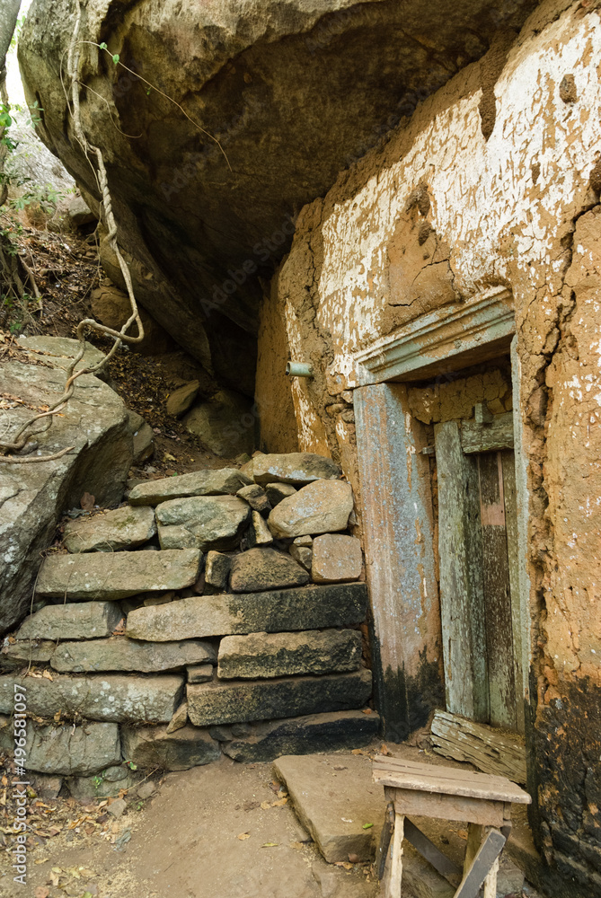A hermit's dwelling in a tropical jungle A hermit's dwelling in a tropical jungle