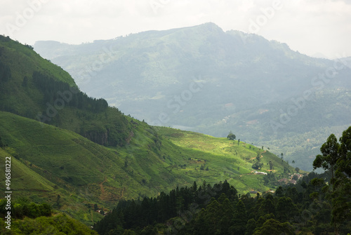 Fototapeta Naklejka Na Ścianę i Meble -  Tropical mountain landscape in rural Sri Lanka