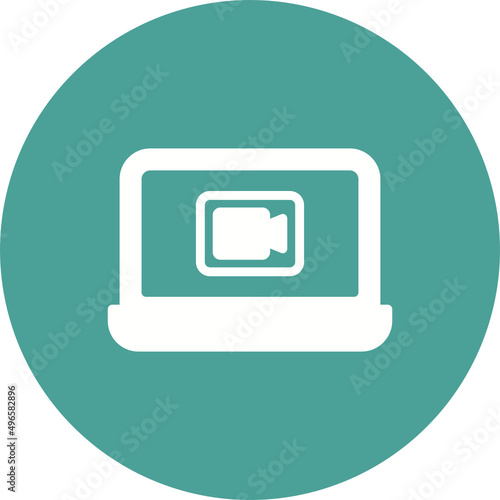 Laptop Video Call Icon