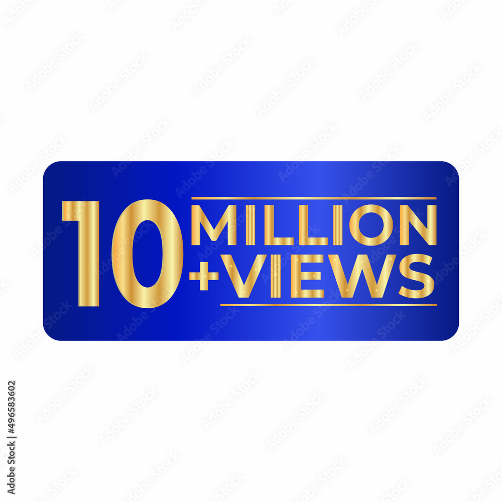 10 million followers thank you  background.background design. 10 million views.10M Views