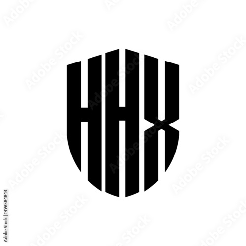 HHX letter logo design. HHX modern letter logo with black background. HHX creative  letter logo. simple and modern letter logo. vector logo modern alphabet font overlap style. Initial letters HHX   photo