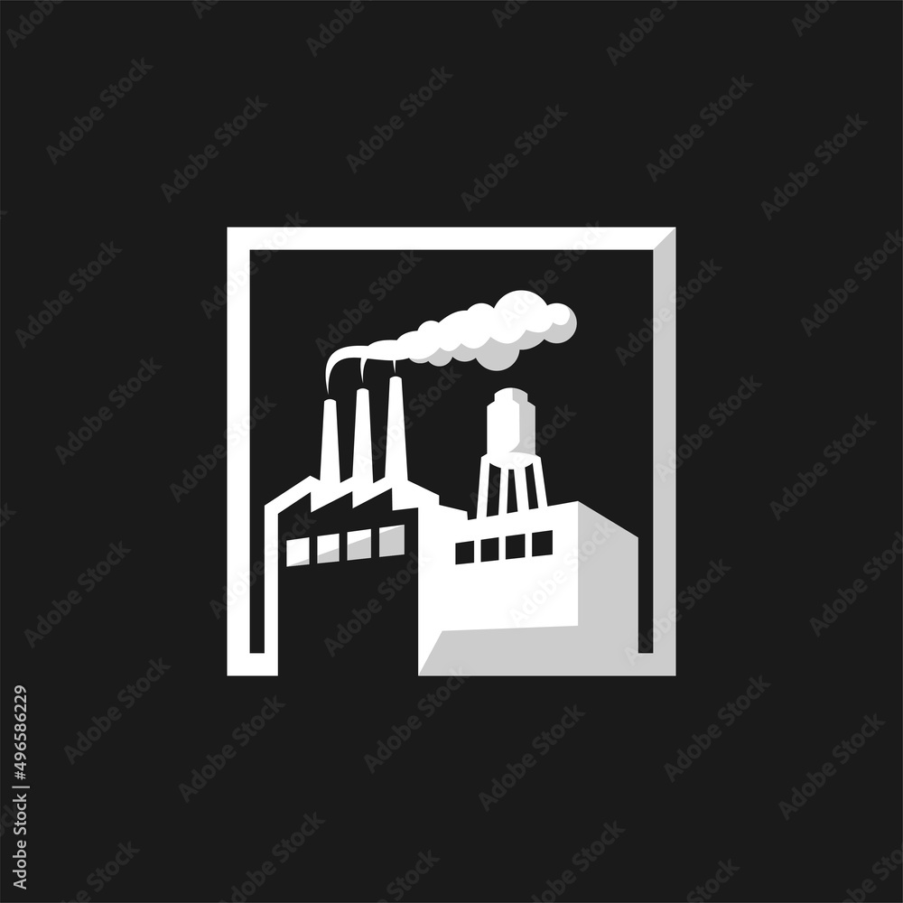 factory logo with industry concept factory logo with industry concept