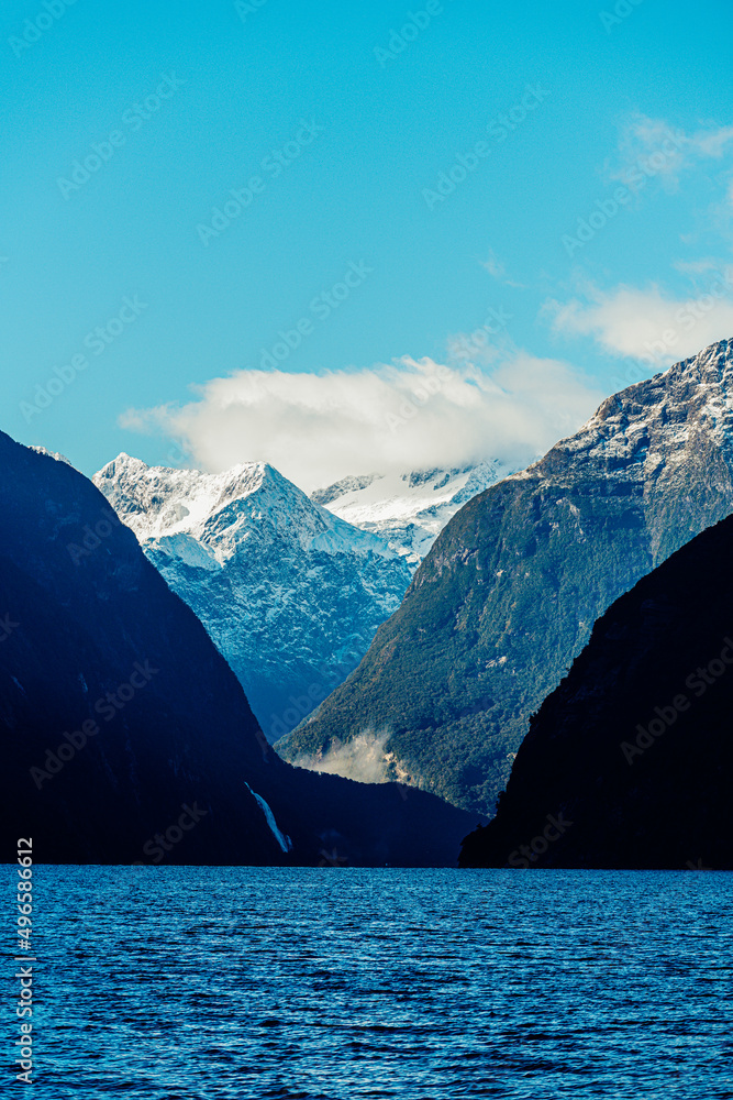 Mountains in Milford Sound, New Zealand